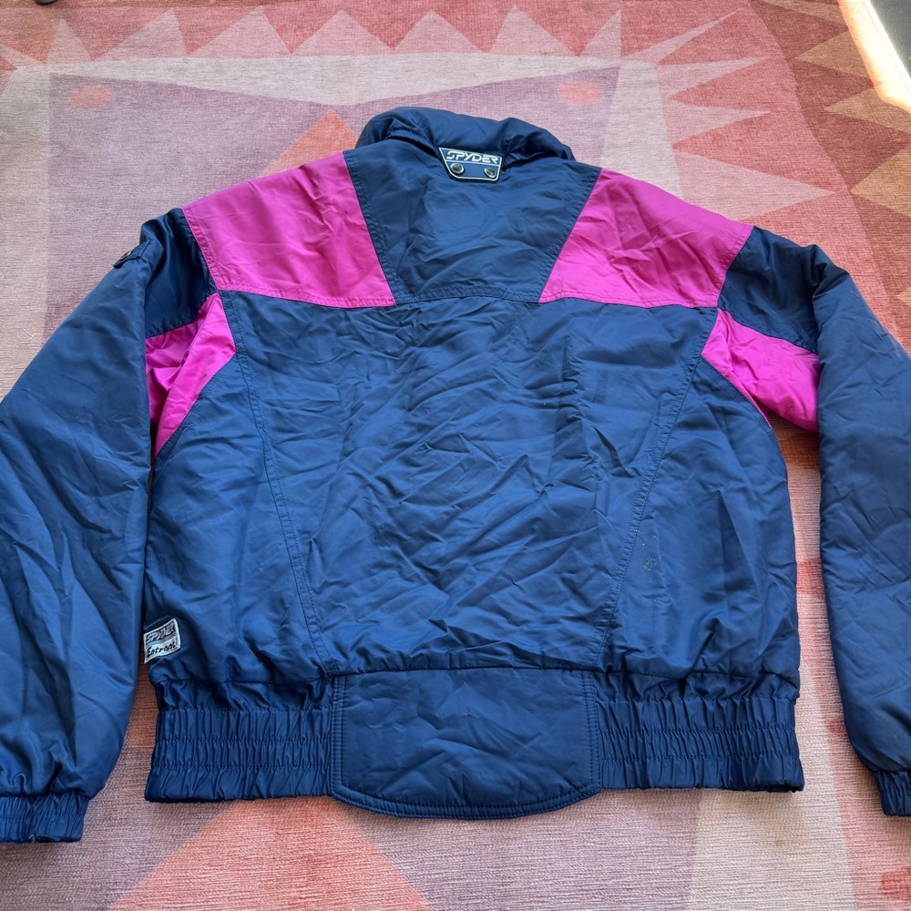 Vtg SPYDER Thinsulate Entrant Mens 80s Retro Winter Jacket L with Packable Hood - Picture 11 of 16
